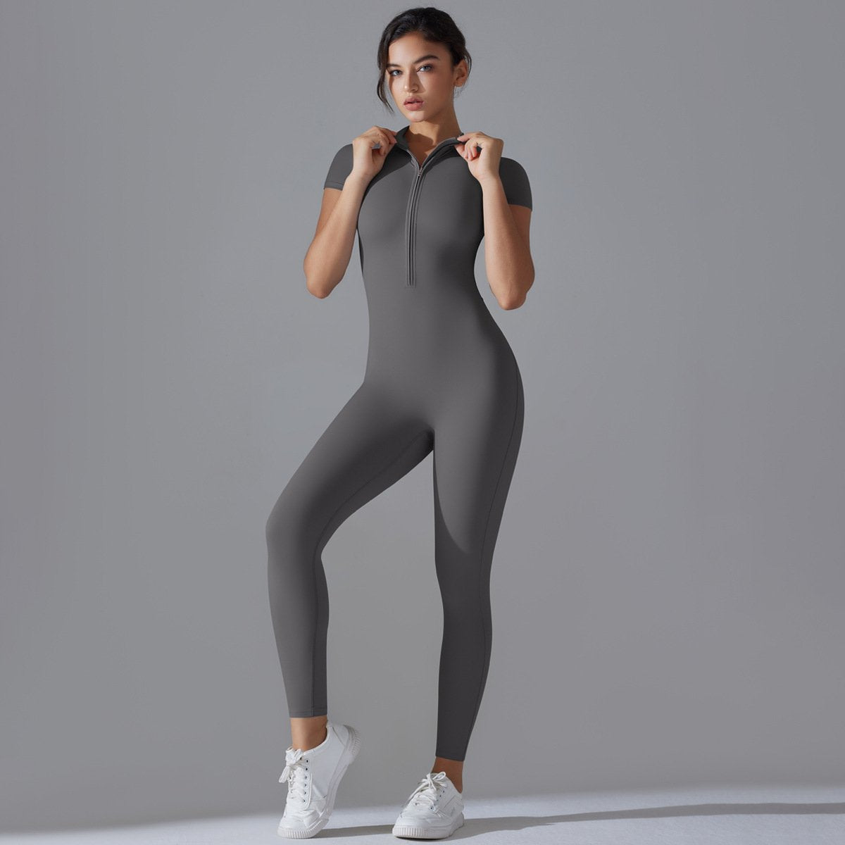 Womens Sports Training 75% nylon 25% spandex Bodysuit Y-6656 print logo 17