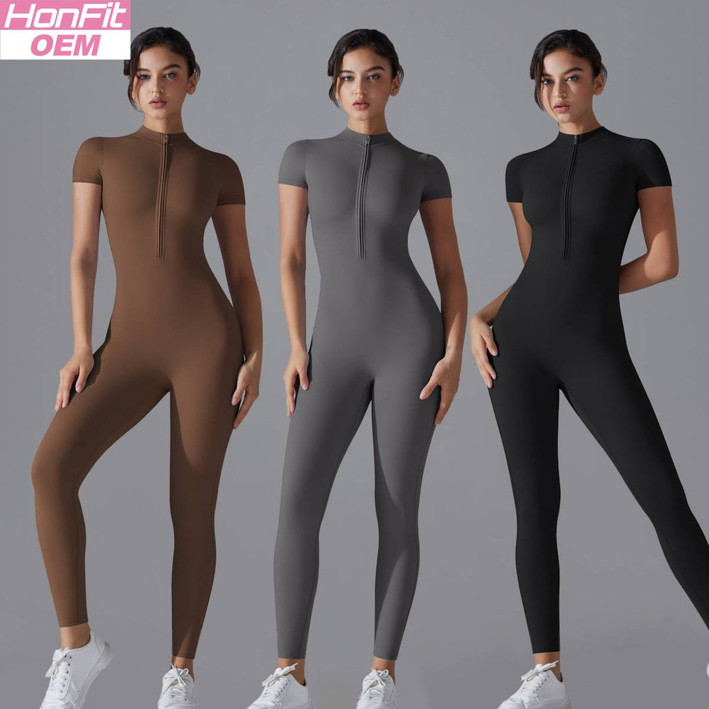 Womens Sports Training 75% nylon 25% spandex Bodysuit Y-6656 print logo 6