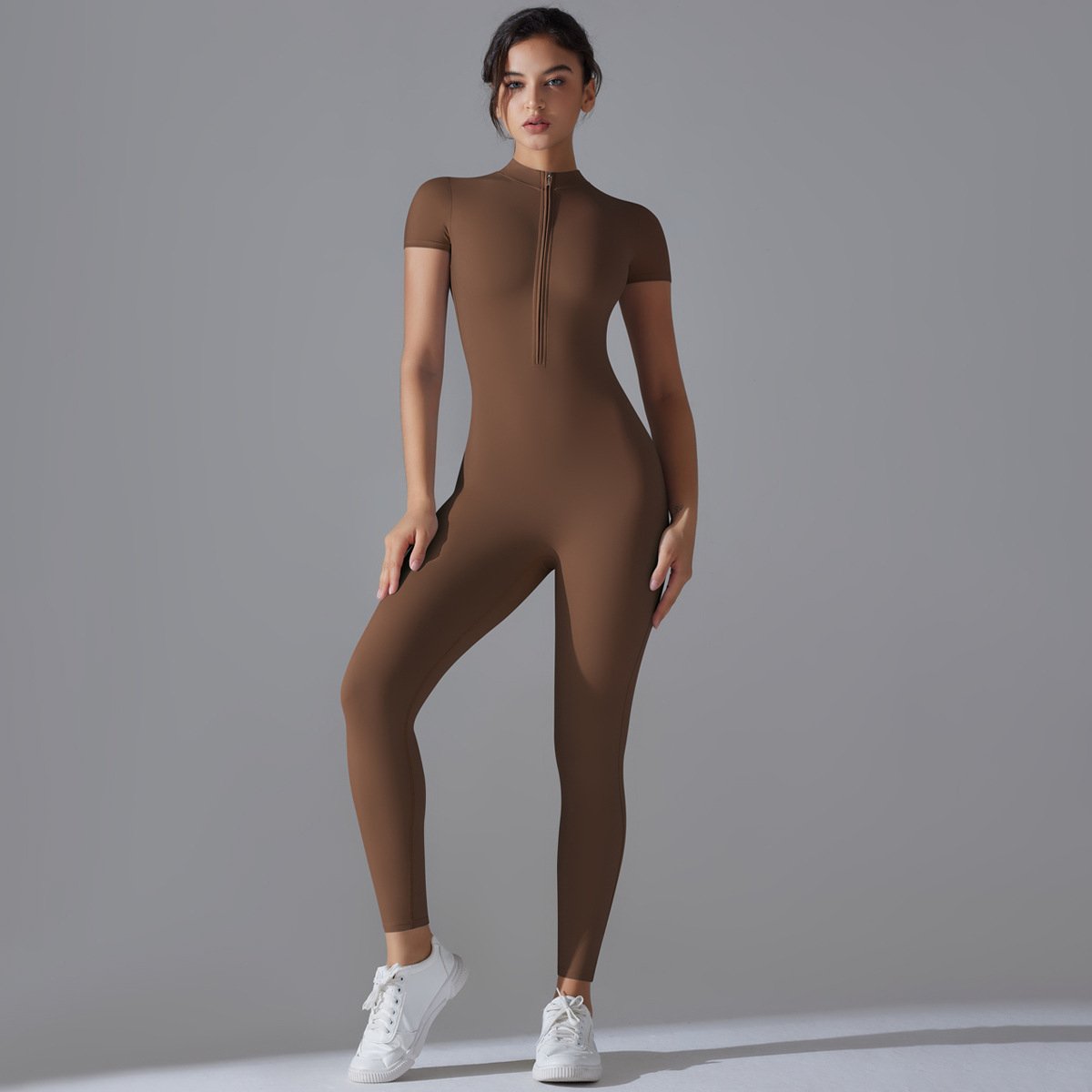 Womens Sports Training 75% nylon 25% spandex Bodysuit Y-6656 print logo 28