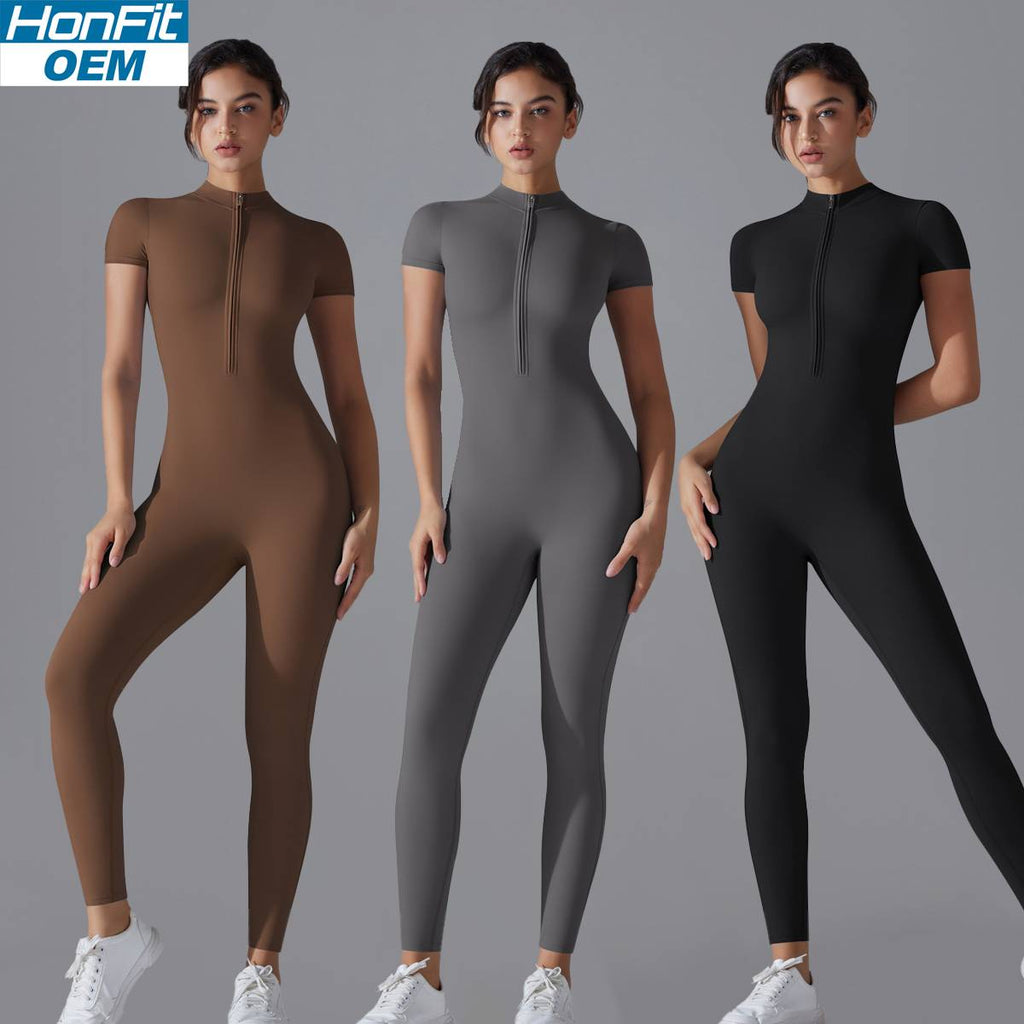Womens Sports Training 75% nylon 25% spandex Bodysuit Y-6656 print logo 11