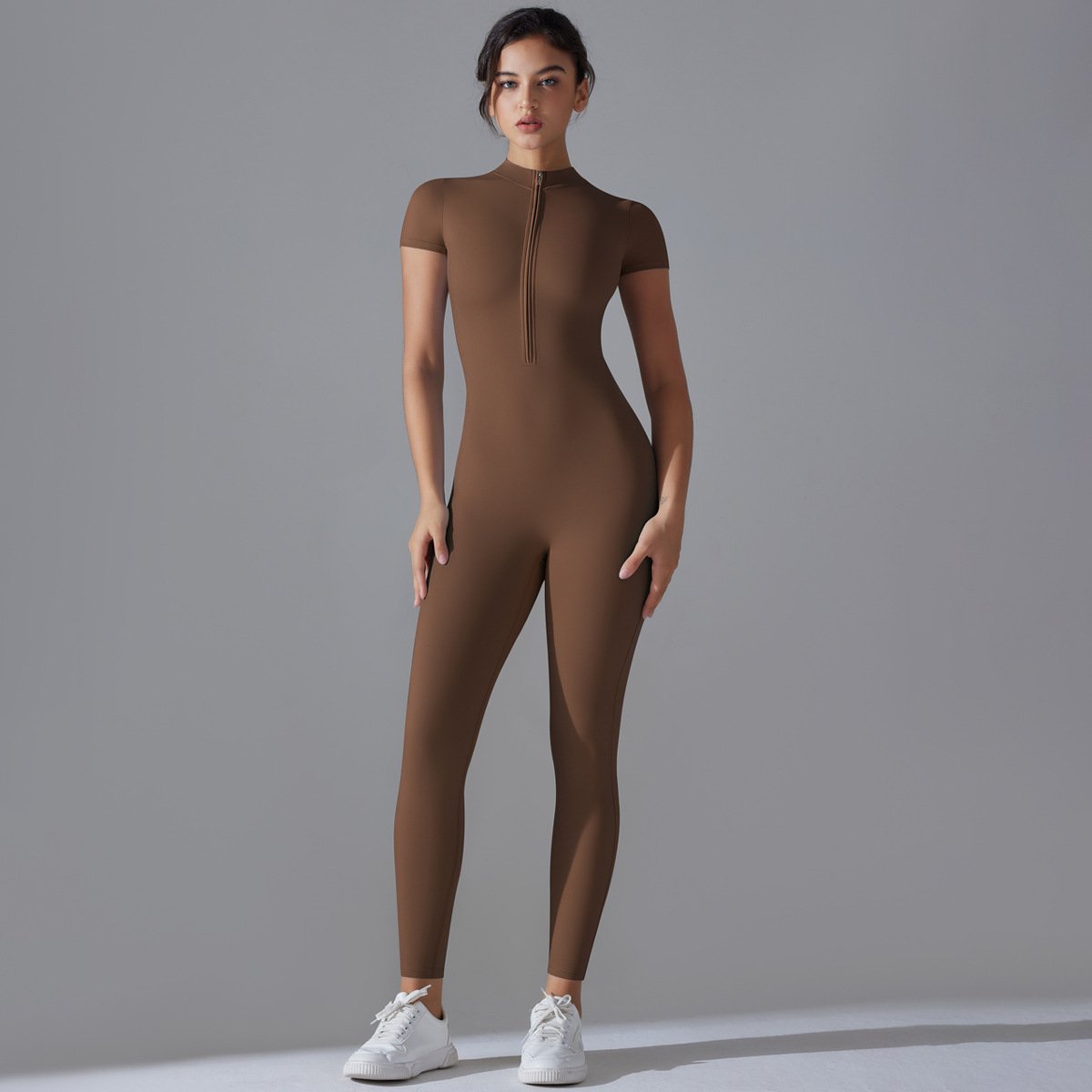 Womens Sports Training 75% nylon 25% spandex Bodysuit Y-6656 print logo 33