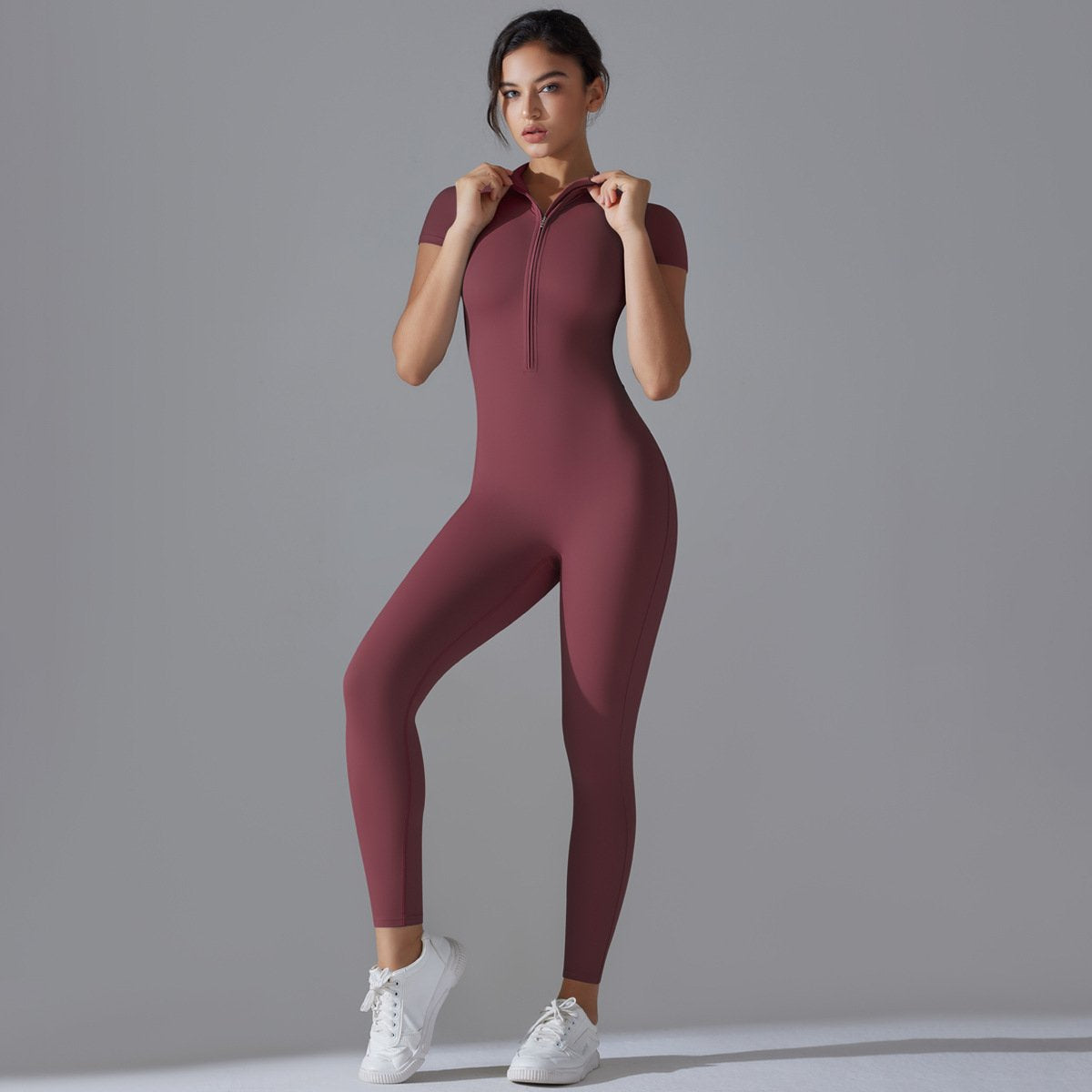 Womens Sports Training 75% nylon 25% spandex Bodysuit Y-6656 print logo 19