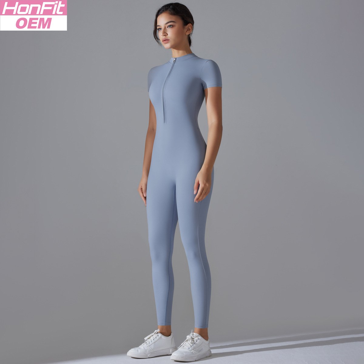 Womens Sports Training 75% nylon 25% spandex Bodysuit Y-6656 print logo 8