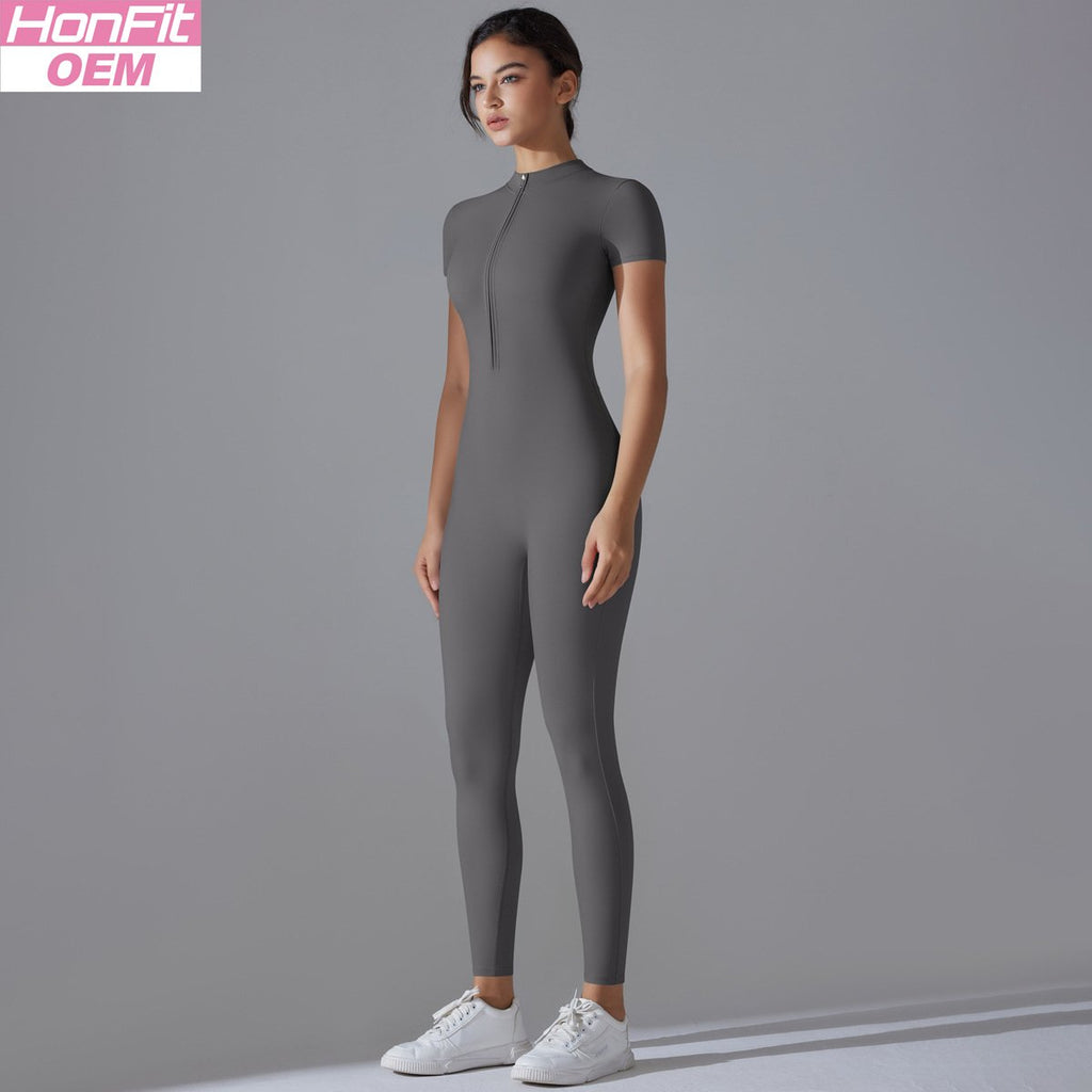 Womens Sports Training 75% nylon 25% spandex Bodysuit Y-6656 print logo 4