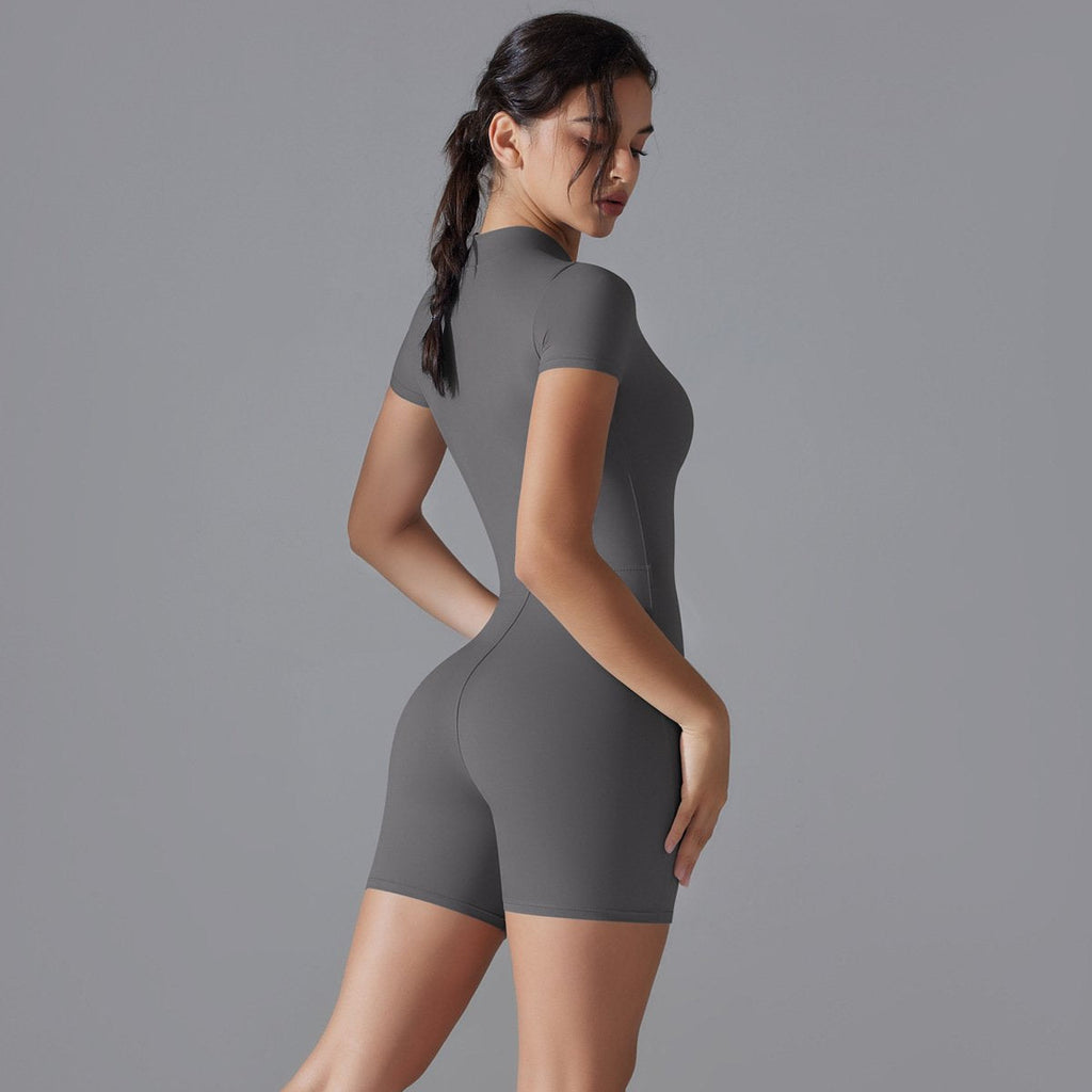 Womens Sports Fitness 75% nylon 25% spandex Bodysuit Y-6657 print logo 56