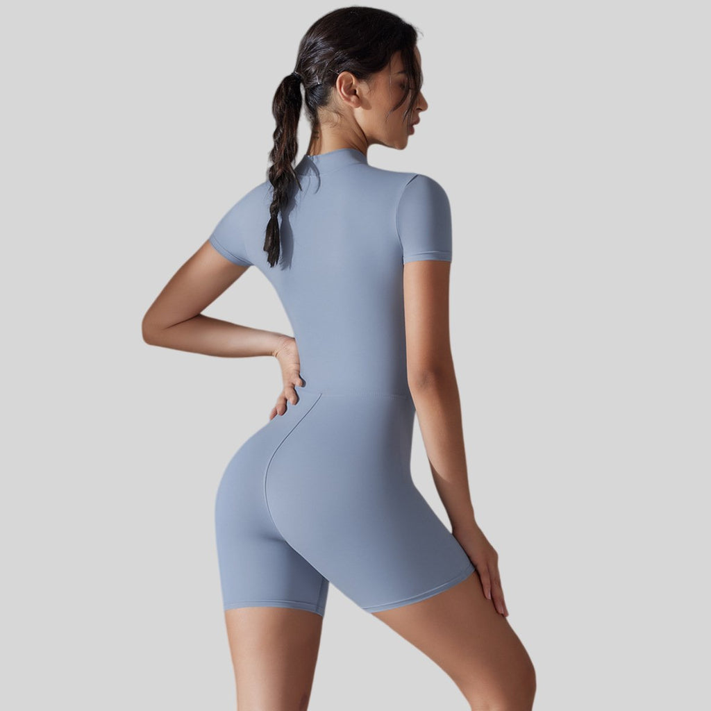Womens Sports Fitness 75% nylon 25% spandex Bodysuit Y-6657 print logo 2