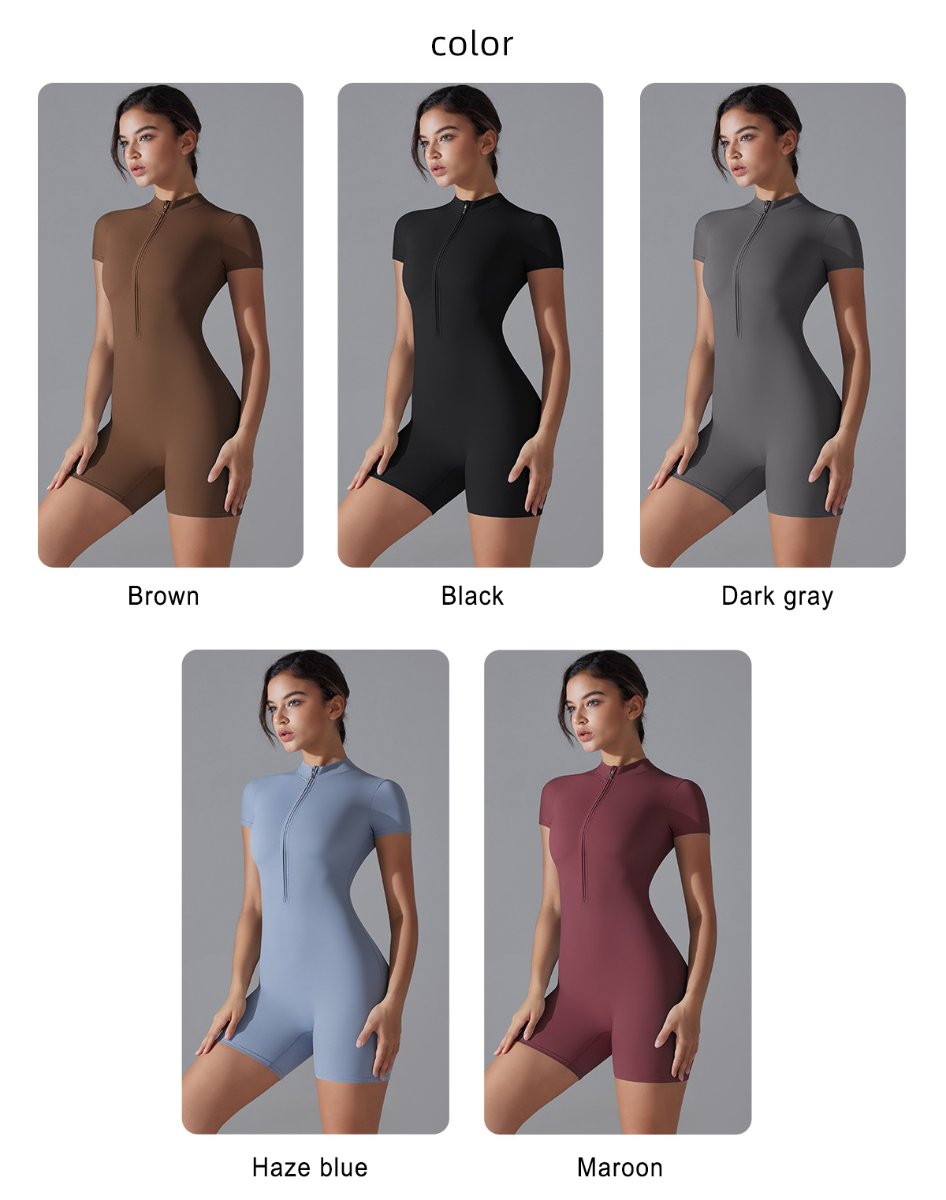 Womens Sports Fitness 75% nylon 25% spandex Bodysuit Y-6657 print logo 20