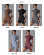 Womens Sports Fitness 75% nylon 25% spandex Bodysuit Y-6657 print logo 20