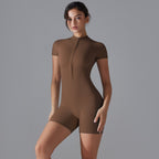 Womens Sports Fitness 75% nylon 25% spandex Bodysuit Y-6657 print logo 28