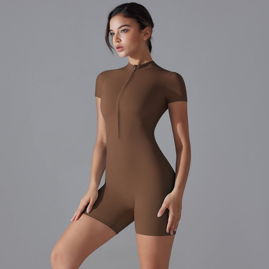 Womens Sports Fitness 75% nylon 25% spandex Bodysuit Y-6657 print logo 24