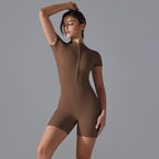 Womens Sports Fitness 75% nylon 25% spandex Bodysuit Y-6657 print logo 21