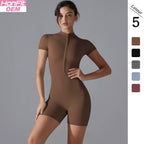Womens Sports Fitness 75% nylon 25% spandex Bodysuit Y-6657 print logo 7