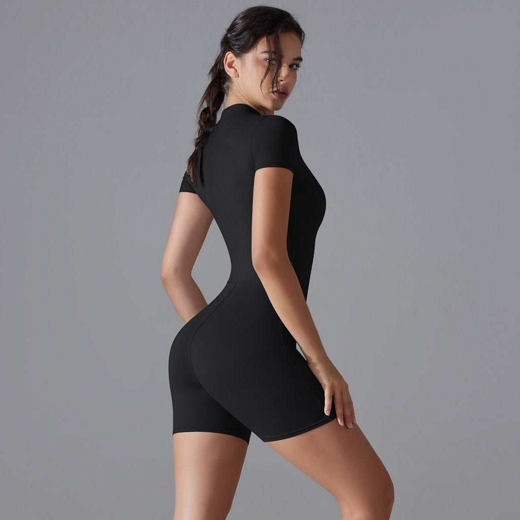 Womens Sports Fitness 75% nylon 25% spandex Bodysuit Y-6657 print logo 45