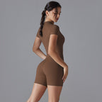 Womens Sports Fitness 75% nylon 25% spandex Bodysuit Y-6657 print logo 30