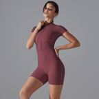 Womens Sports Fitness 75% nylon 25% spandex Bodysuit Y-6657 print logo 82