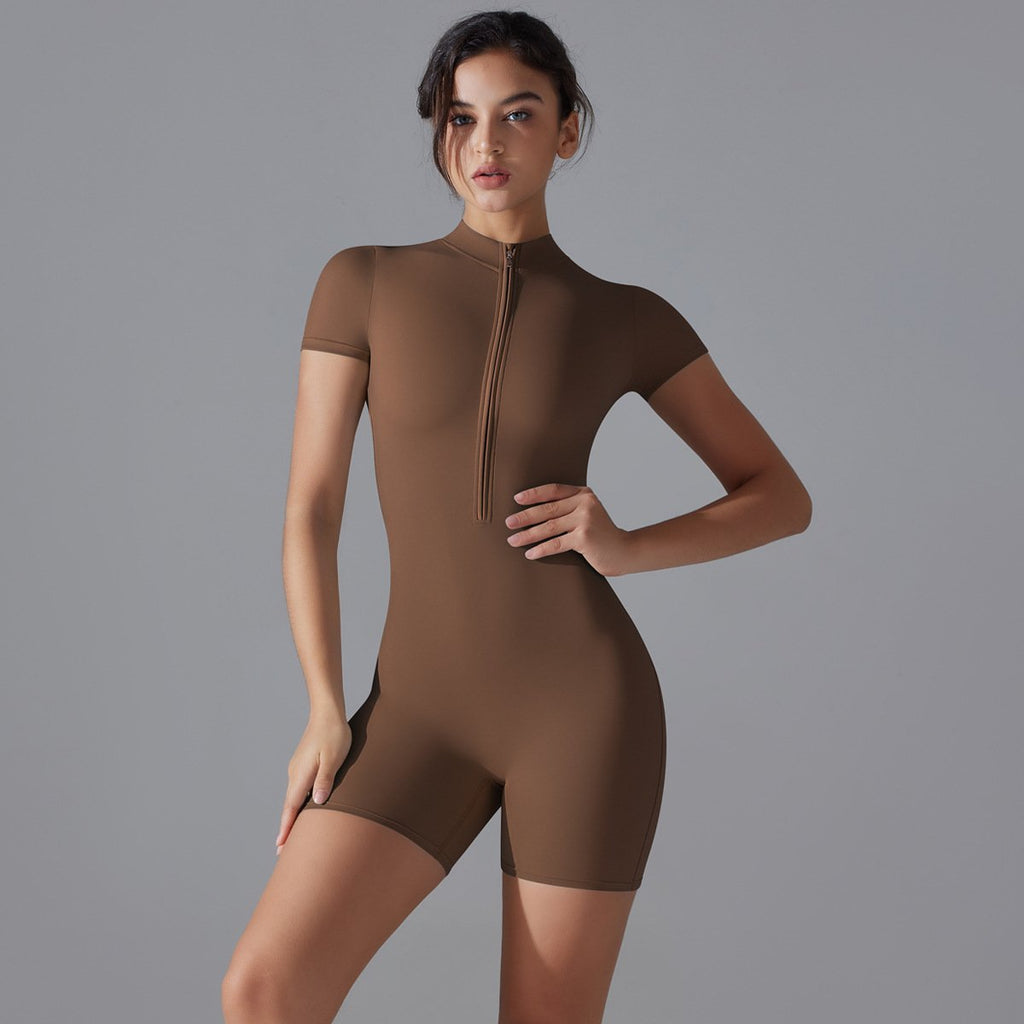 Womens Sports Fitness 75% nylon 25% spandex Bodysuit Y-6657 print logo 22
