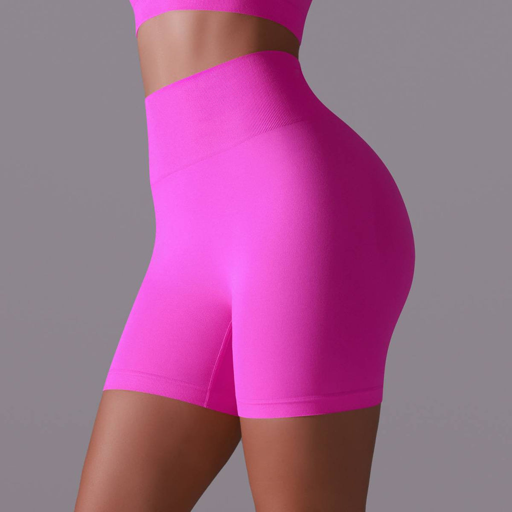 Womens Yoga Activewear 90% nylon 10%spandex Seamless Shorts Y-6659 print logo 77