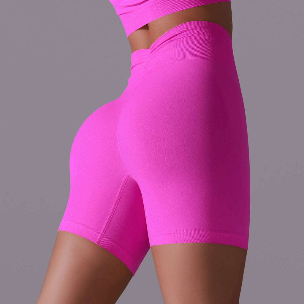 Womens Yoga Activewear 90% nylon 10%spandex Seamless Shorts Y-6659 print logo 75