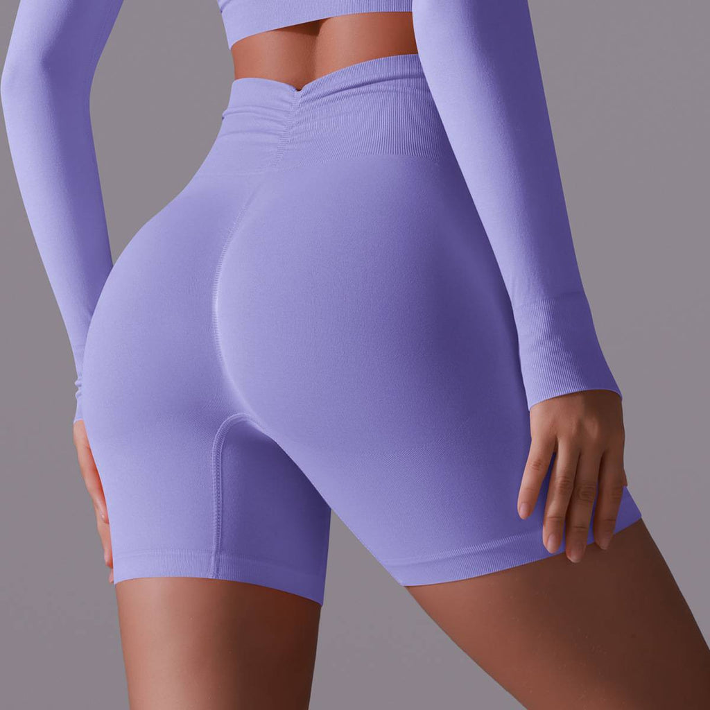 Womens Yoga Activewear 90% nylon 10%spandex Seamless Shorts Y-6659 print logo 27