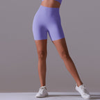 Womens Yoga Activewear 90% nylon 10%spandex Seamless Shorts Y-6659 print logo 24