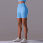 Womens Yoga Activewear 90% nylon 10%spandex Seamless Shorts Y-6659 print logo 32