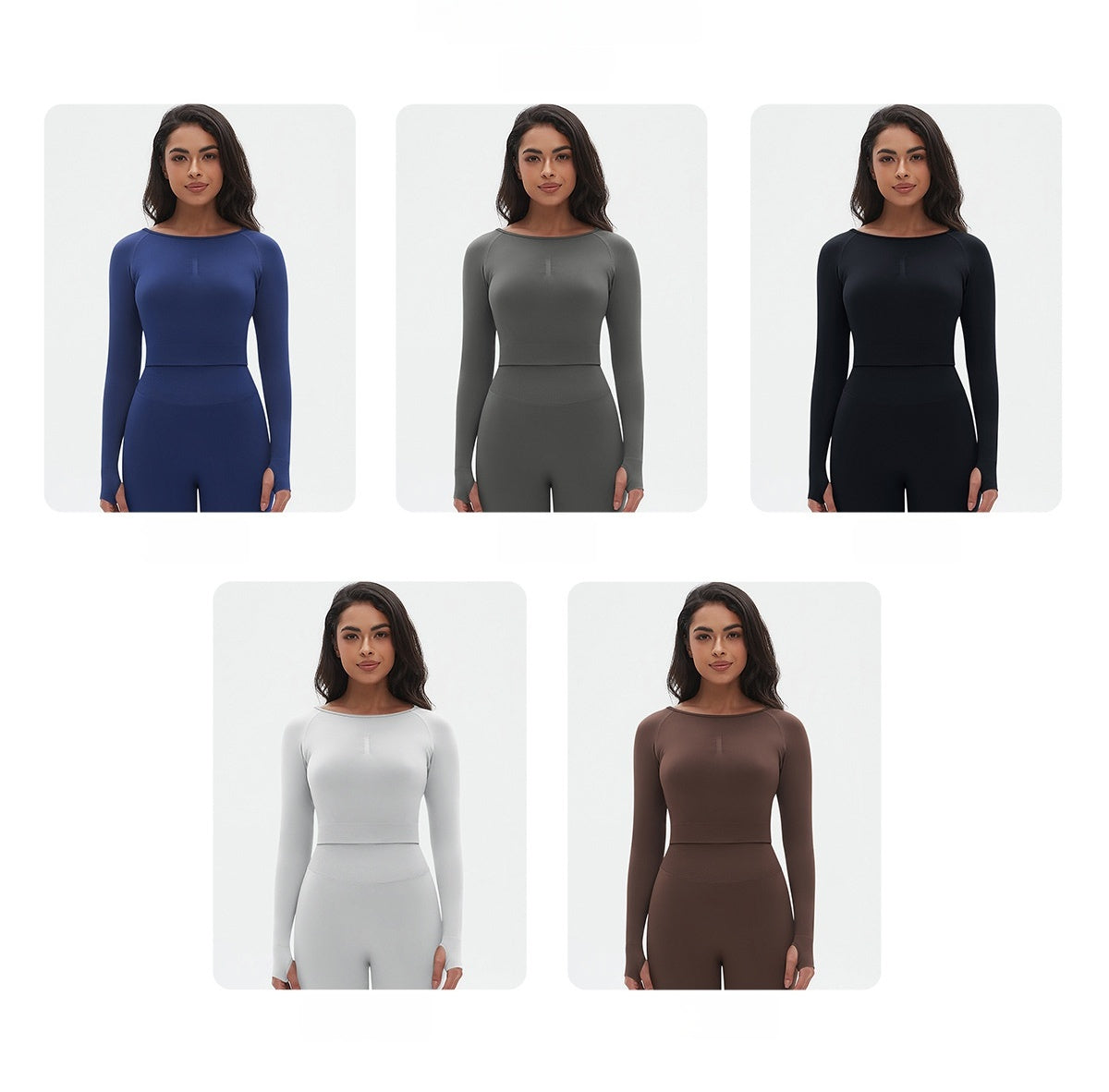 Womens Yoga 90%Nylon 10%Spandex Long Sleeve Shirts Y-6666