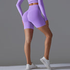 Womens Yoga Sportswear 90% nylon 10%spandex Seamless Shorts Y-6666 print logo 77