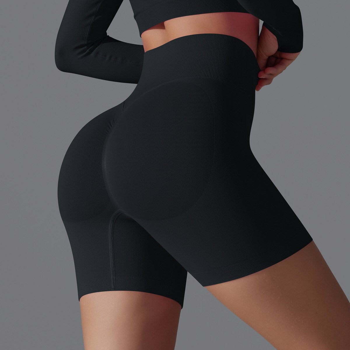 Womens Yoga Sportswear 90% nylon 10%spandex Seamless Shorts Y-6666 print logo 45