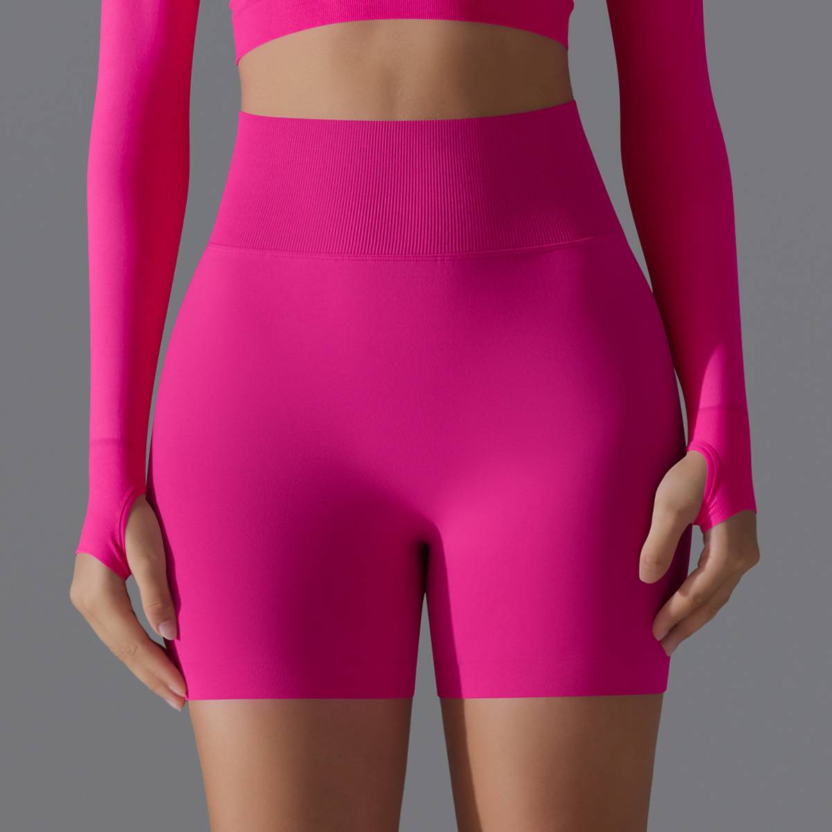 Womens Yoga Sportswear 90% nylon 10%spandex Seamless Shorts Y-6666 print logo 61