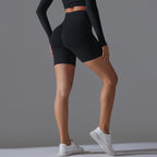 Womens Yoga Sportswear 90% nylon 10%spandex Seamless Shorts Y-6666 print logo 37