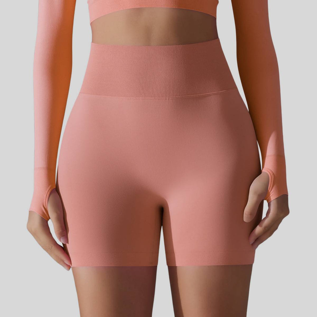 Womens Yoga Sportswear 90% nylon 10%spandex Seamless Shorts Y-6666 print logo 1