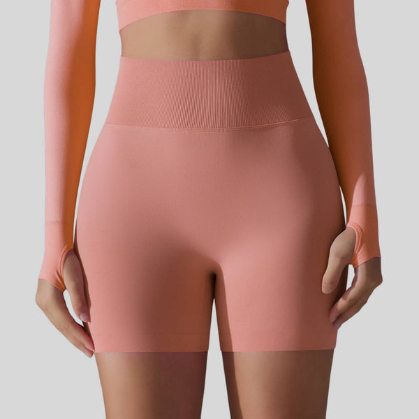 Womens Yoga Sportswear 90% nylon 10%spandex Seamless Shorts Y-6666 print logo 1