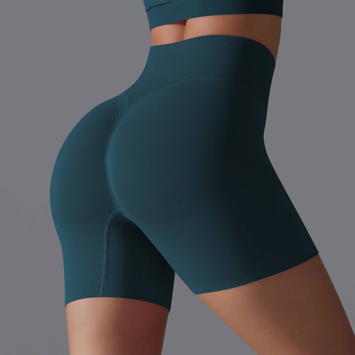 Womens Yoga Sportswear 90% nylon 10%spandex Seamless Shorts Y-6666 print logo 9