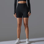 Womens Yoga Sportswear 90% nylon 10%spandex Seamless Shorts Y-6666 print logo 42