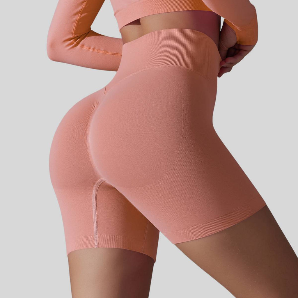 Womens Yoga Sportswear 90% nylon 10%spandex Seamless Shorts Y-6666 print logo 2