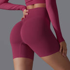 Womens Yoga Sportswear 90% nylon 10%spandex Seamless Shorts Y-6666 print logo 71