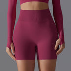 Womens Yoga Sportswear 90% nylon 10%spandex Seamless Shorts Y-6666 print logo 75