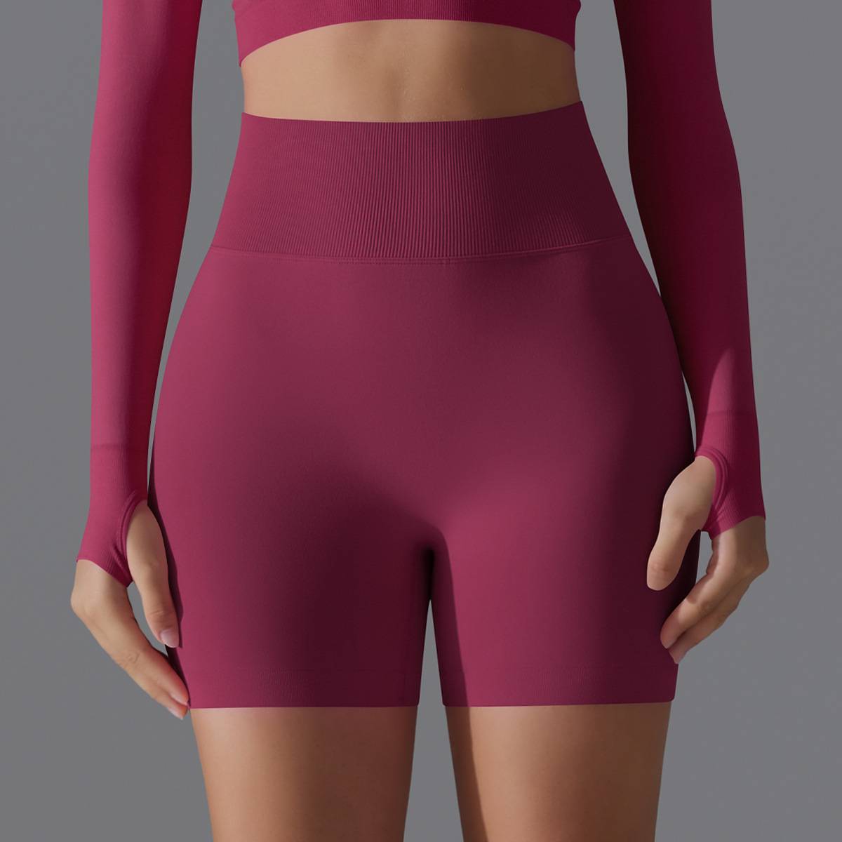 Womens Yoga Sportswear 90% nylon 10%spandex Seamless Shorts Y-6666 print logo 75
