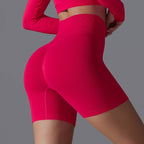 Womens Yoga Sportswear 90% nylon 10%spandex Seamless Shorts Y-6666 print logo 35