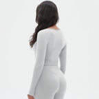 Womens Yoga 90%Nylon 10%Spandex Long Sleeve Shirts Y-6666