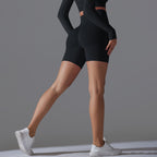 Womens Yoga Sportswear 90% nylon 10%spandex Seamless Shorts Y-6666 print logo 40