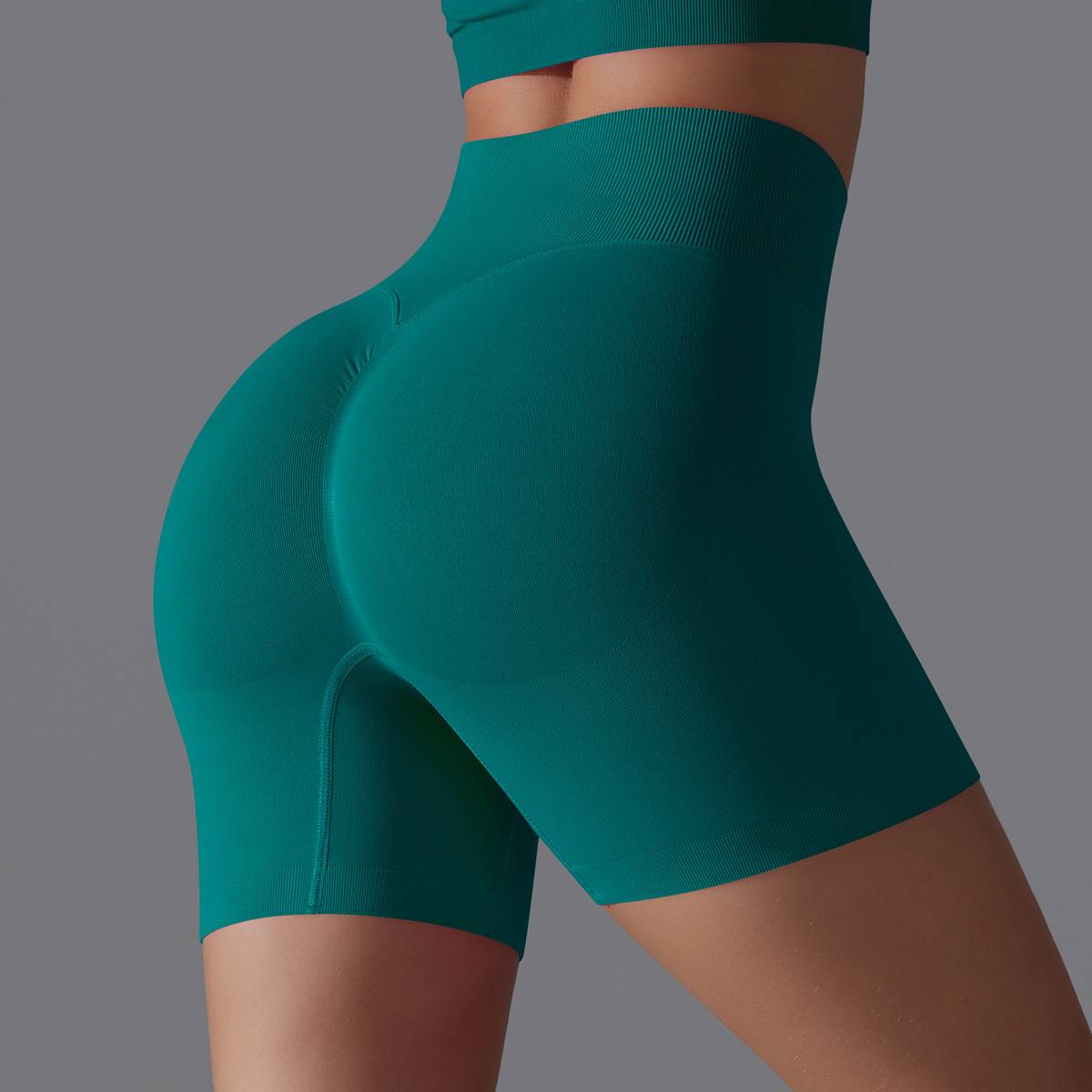 Womens Yoga Sportswear 90% nylon 10%spandex Seamless Shorts Y-6666 print logo 8