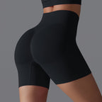 Womens Yoga Sportswear 90% nylon 10%spandex Seamless Shorts Y-6666 print logo 4