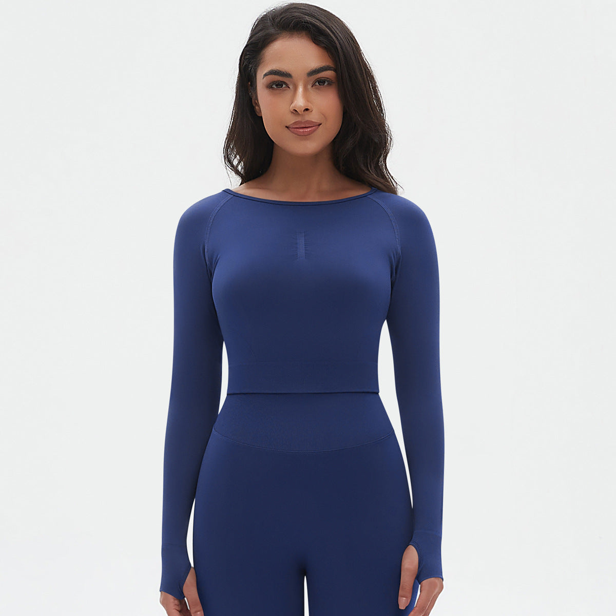 Womens Yoga 90%Nylon 10%Spandex Long Sleeve Shirts Y-6666