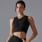 Womens Casual Cropped 80%Nylon 20%Spandex Tank Top Y-7011 print logo 37