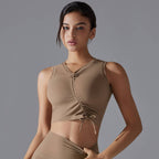 Womens Casual Cropped 80%Nylon 20%Spandex Tank Top Y-7011 print logo 57