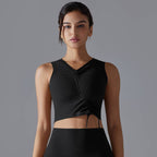Womens Casual Cropped 80%Nylon 20%Spandex Tank Top Y-7011 print logo 31