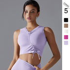 Womens Casual Cropped 80%Nylon 20%Spandex Tank Top Y-7011 print logo 8