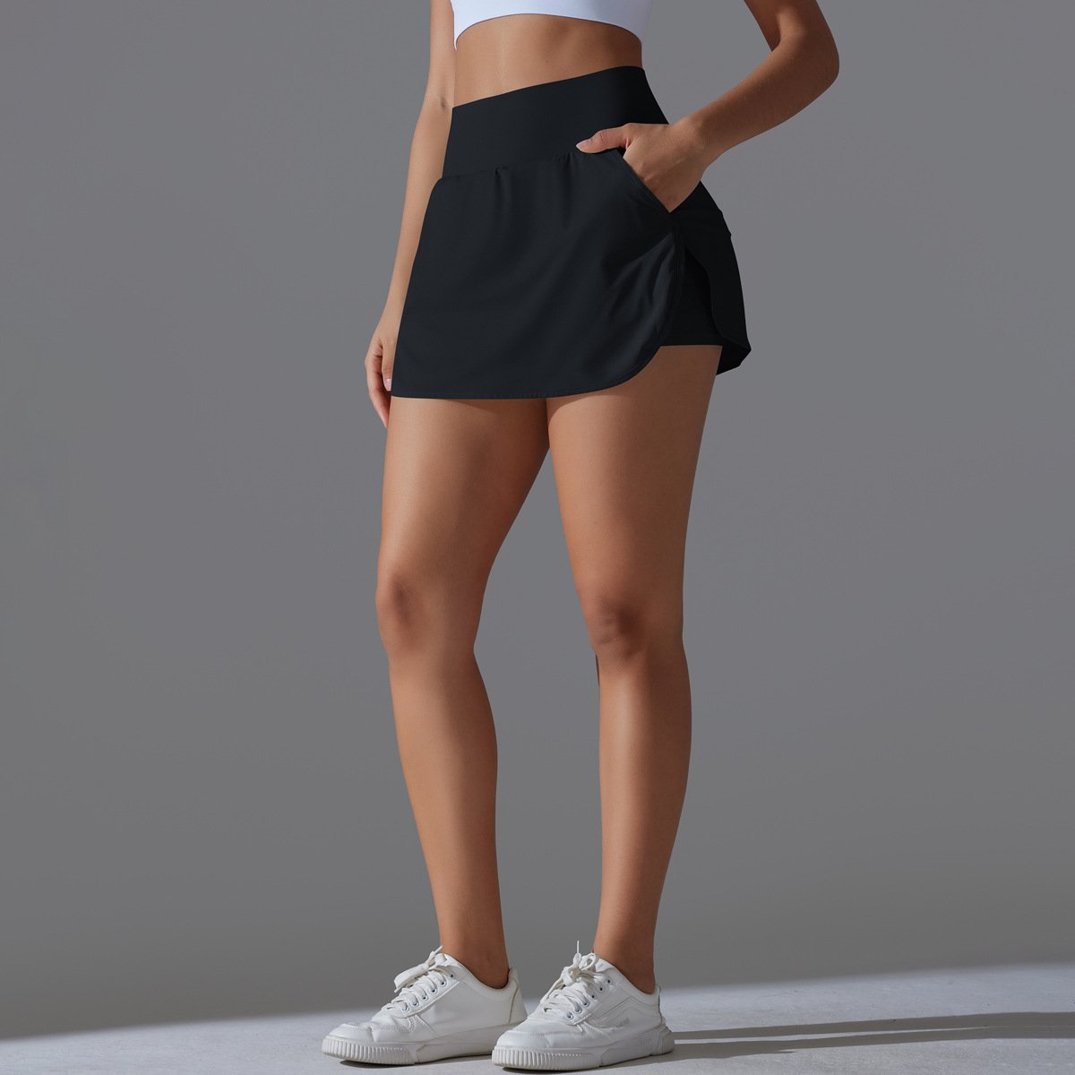 Womens Fitness Workout 75%Nylon 25%Spandex Skirts Y-7030 print logo 65