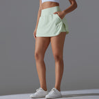 Womens Fitness Workout 75%Nylon 25%Spandex Skirts Y-7030 print logo 85